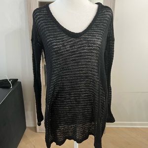 Long black sweater